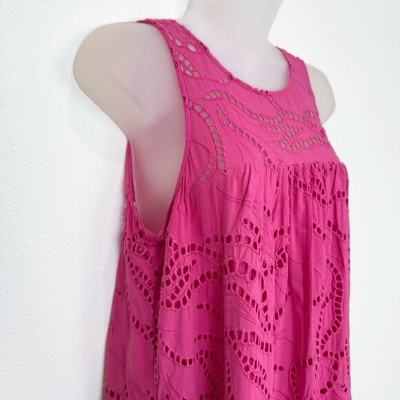 Maeve Anthropologie Dress Womens Small Pink Maxi Tiered Colorful Beachy‎ Resort - Picture 6 of 14